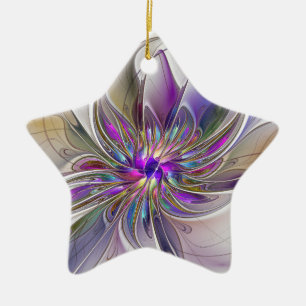 Energetische, kleurrijke Abstracte fractale kunstb Keramisch Ornament
