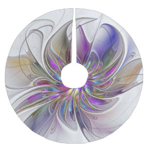 Energetische, kleurrijke Abstracte fractale kunstb Kerstboom Rok