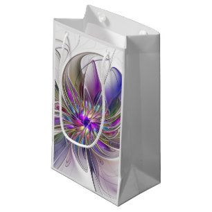 Energetische, kleurrijke Abstracte fractale kunstb Klein Cadeauzakje