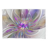 Energetische, kleurrijke Abstracte fractale kunstb Kussensloop (Voorkant)