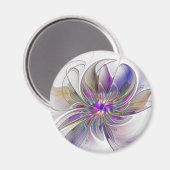 Energetische, kleurrijke Abstracte fractale kunstb Magneet (Voorkant / Achterkant)