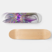 Energetische, kleurrijke Abstracte fractale kunstb Skateboard (Horizontaal)