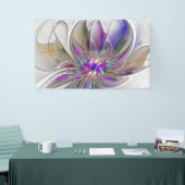 Energetische, kleurrijke Abstracte fractale kunstb Spandoek (Beurs)