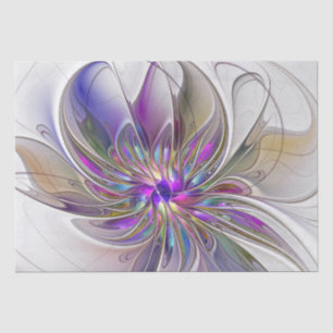 Energetische, kleurrijke Abstracte fractale kunstb Tissuepapier