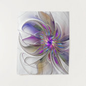 Energetische, kleurrijke Abstracte fractale kunstb Wandkleed (Voorkant)