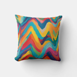 Energetische Zigzag in Multicolor Sierkussen