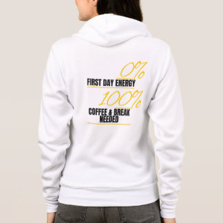 "Energie 0% – Koffie 100% Hoodie" Hoodie
