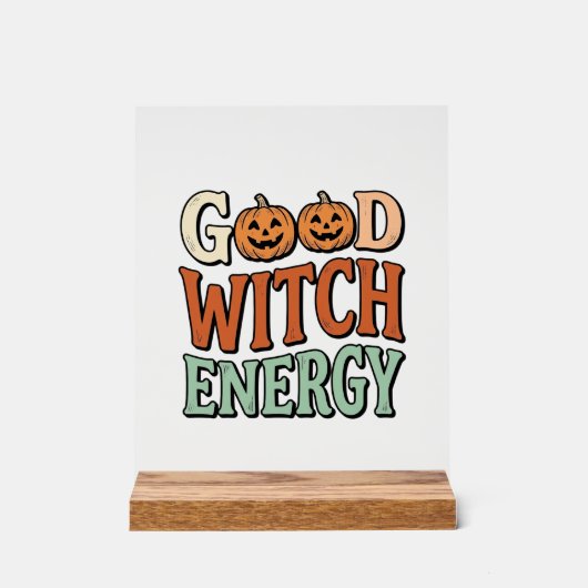 Énergie de bonne sorcière Design vectoriel Hallowe (Recto)