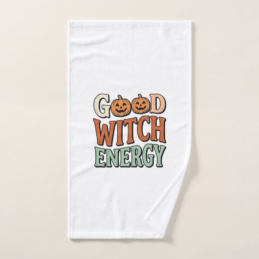 Énergie de bonne sorcière Design vectoriel Hallowe (Serviette à main)