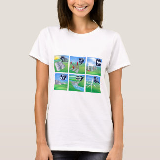 Energie- en energie-pictogrammen t-shirt
