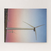 Énergie éolienne de la ferme à Dusk Jigsaw Puzzle (Horizontal)