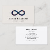 Energie-Healer, Infinity Lemniscate-symbool Visitekaartje (Voorkant / Achterkant)