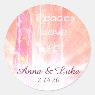 *~* Energie Healing Hand Vrede Liefde Licht Ronde Sticker