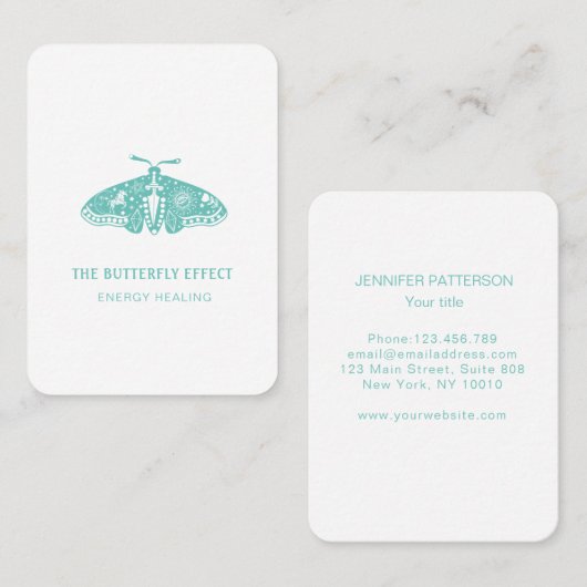 Energie Heiler Reiki Spiritueel Visitekaartje (Voorkant / Achterkant)