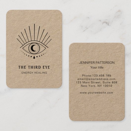 Energie Heiler Reiki Spiritueel Visitekaartje (Voorkant / Achterkant)