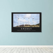 Energie: Inspirerend prijsopgave Canvas Afdruk (Insitu (Houten vloer))