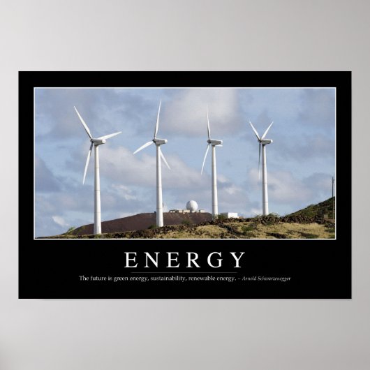 Energie: Inspirerend prijsopgave Poster (Voorkant)