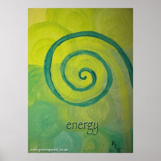 "energie" Kunstschilder Poster (Voorkant)