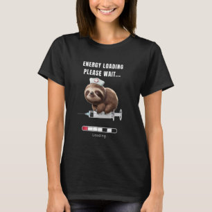 Energie laden Even wachten Schattige luiaard Dokte T-shirt