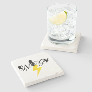 Energie-thin Sign Power Stenen Onderzetter