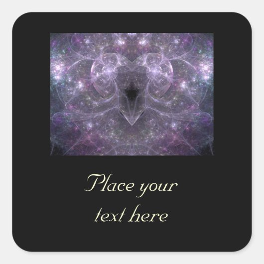 Energie van de liefde vierkante sticker (Voorkant)