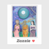 Energie van de maan | hemelkunstwerk sticker (Vel)