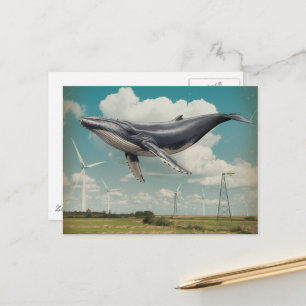 energie van een windmolen voor vliegende walvissen briefkaart