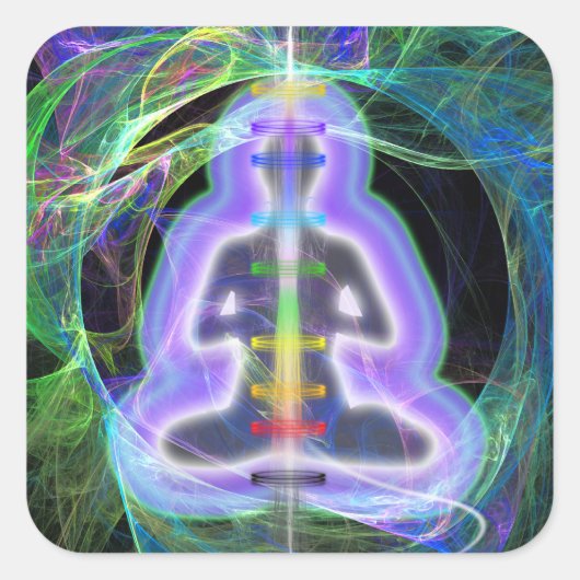 Energie Vierkante Sticker (Voorkant)