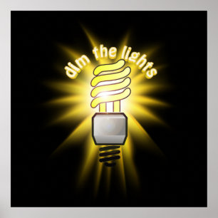 Energiebesparende lamp poster