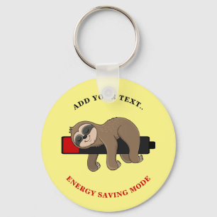Energiebesparende modus   Funny Sloth gepersonalis Sleutelhanger
