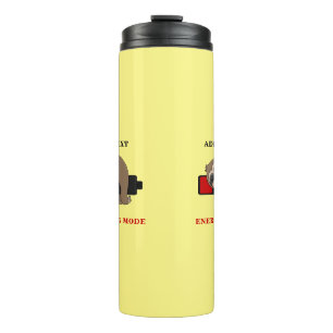 Energiebesparende modus   Funny Sloth Sjabloon — A Thermosbeker