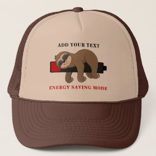 Energiebesparende modus Funny Sloth Sjabloon Trucker Pet