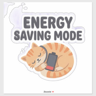 Energiebesparende modus Mooie Slaapkat Sticker