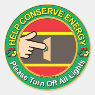 Energiebesparing Ronde Sticker