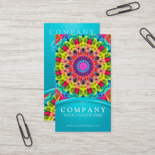 Energieflozer Mandala - geel/oranje Visitekaartje