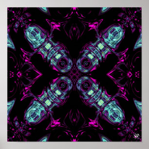 Energiegenerator (kleurrijk abstract patroon) v1 poster