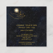 *~* Energieherstelling - Gold kosmische sterren Vierkante Visitekaartje (Achterkant)