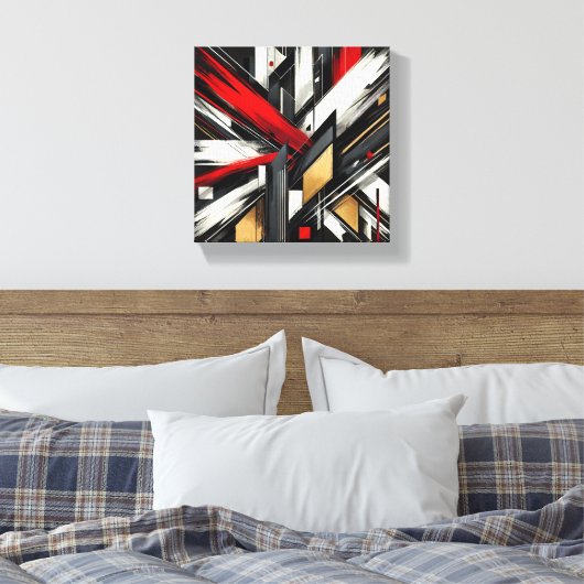 Energieke elegantie canvas afdruk (Insitu (Slaapkamer))