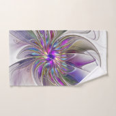 Energieke, kleurrijke abstracte fractale kunst blo handdoek (Handdoek)