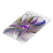 Energieke, kleurrijke abstracte fractale kunst blo magneet (Linkerzijde)
