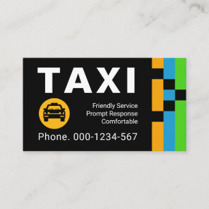 Energieke Transportroutes Taxi Rijdt Visitekaartje
