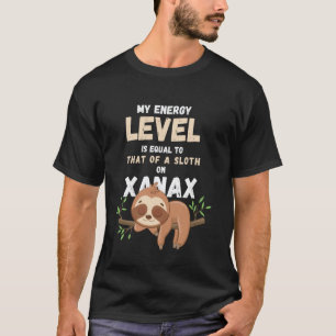 Energieniveau van een luiaard op Xanax Grappig Sto T-shirt
