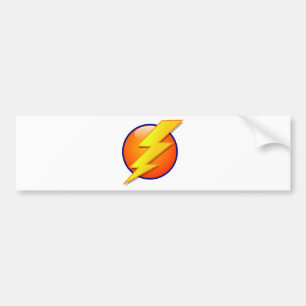 energiepictogramvector bliksemstraal bumpersticker