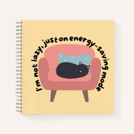 Energiespaarstand Cat Design - Gezellig & Relatabl Notitieboek