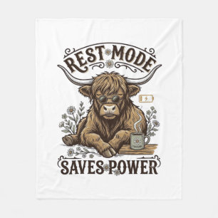 Energiezuinige Koe Vintage Luie Hoogland T-shirt Fleece Deken