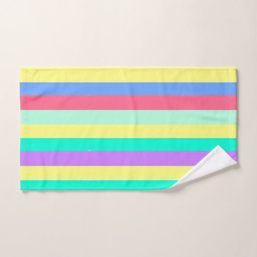 Energizing Spring Pastel Stripes Bad Handdoek (Handdoek)