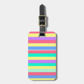 Energizing Spring Pastel Stripes Bagagelabel (Voorkant verticaal)