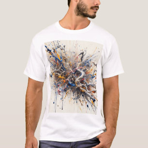 Energy Burst Abstract T-shirt – Artistic Paint Spl