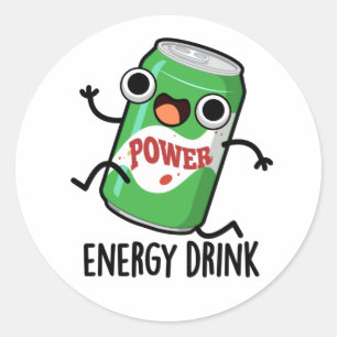 Energy Drink Funny Energetic Drink Pun Ronde Sticker