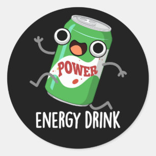 Energy Drink Funny Energetic Drink Pun Ronde Sticker